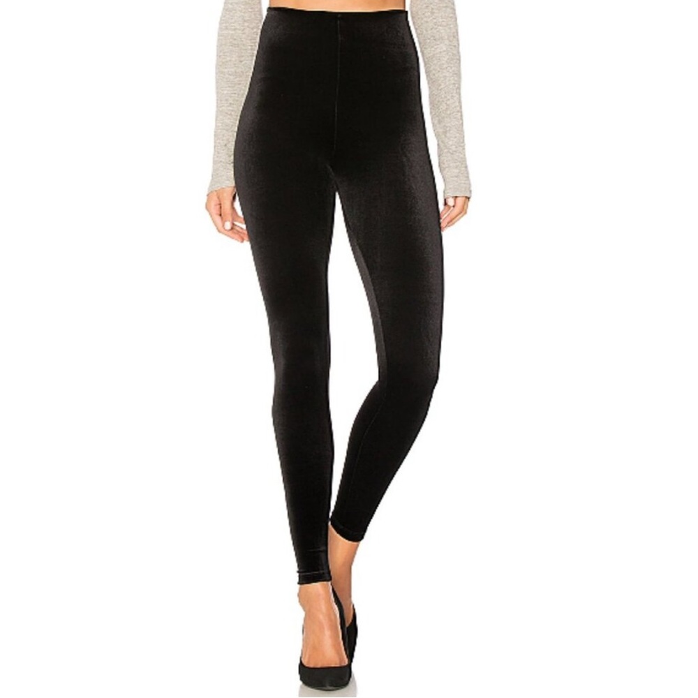 Commando Black Velvet High Rise Skinny Leggings Women's Size 2X